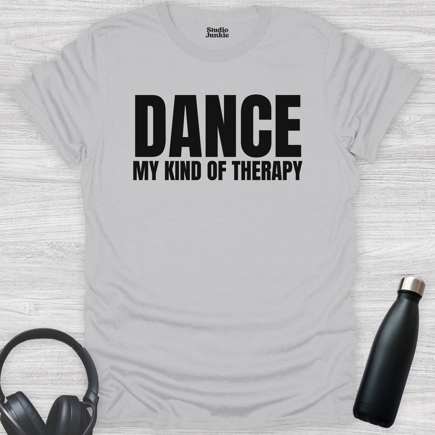 Dance My Kind of Therapy Adult T-Shirt in color Ice Grey