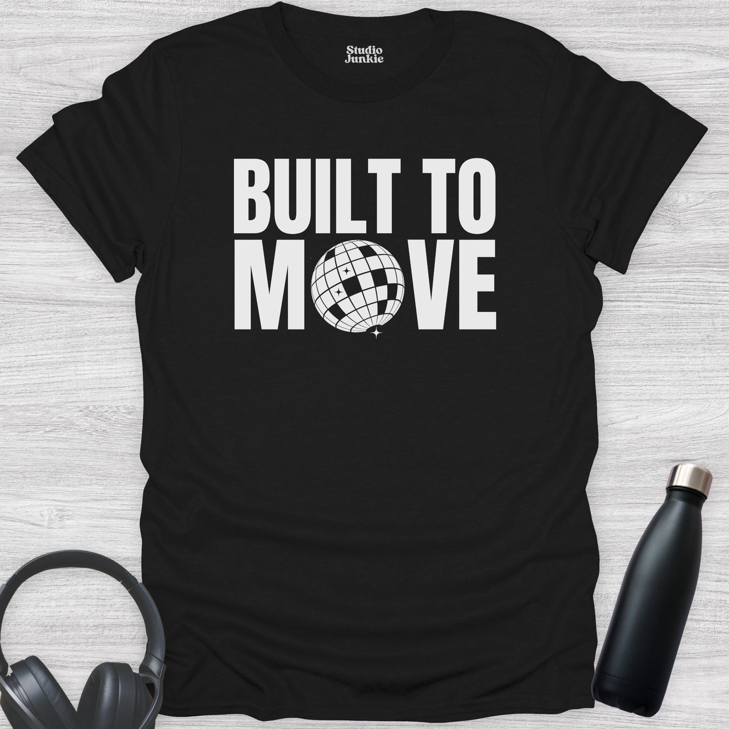 Built to Move Adult Dance T-Shirt in color Black