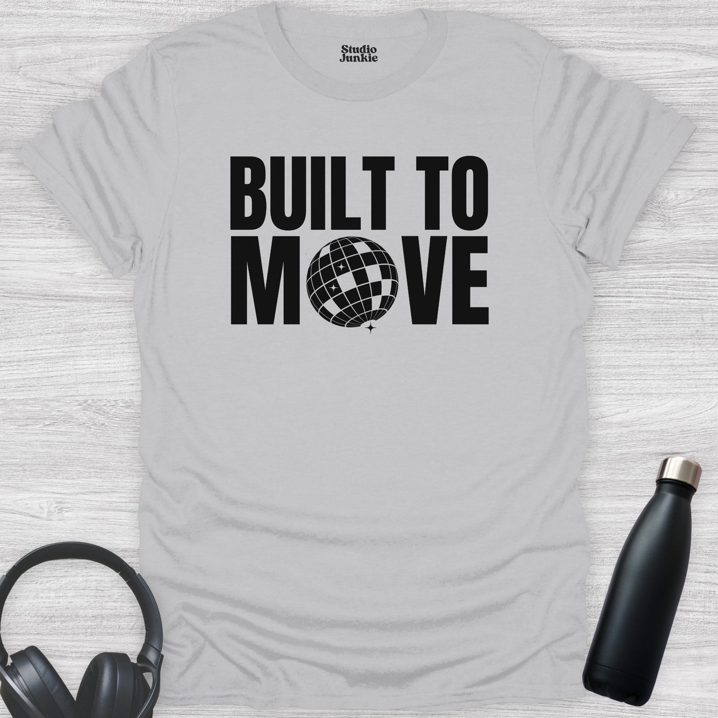Built to Move Adult Dance T-Shirt in color Ice Grey