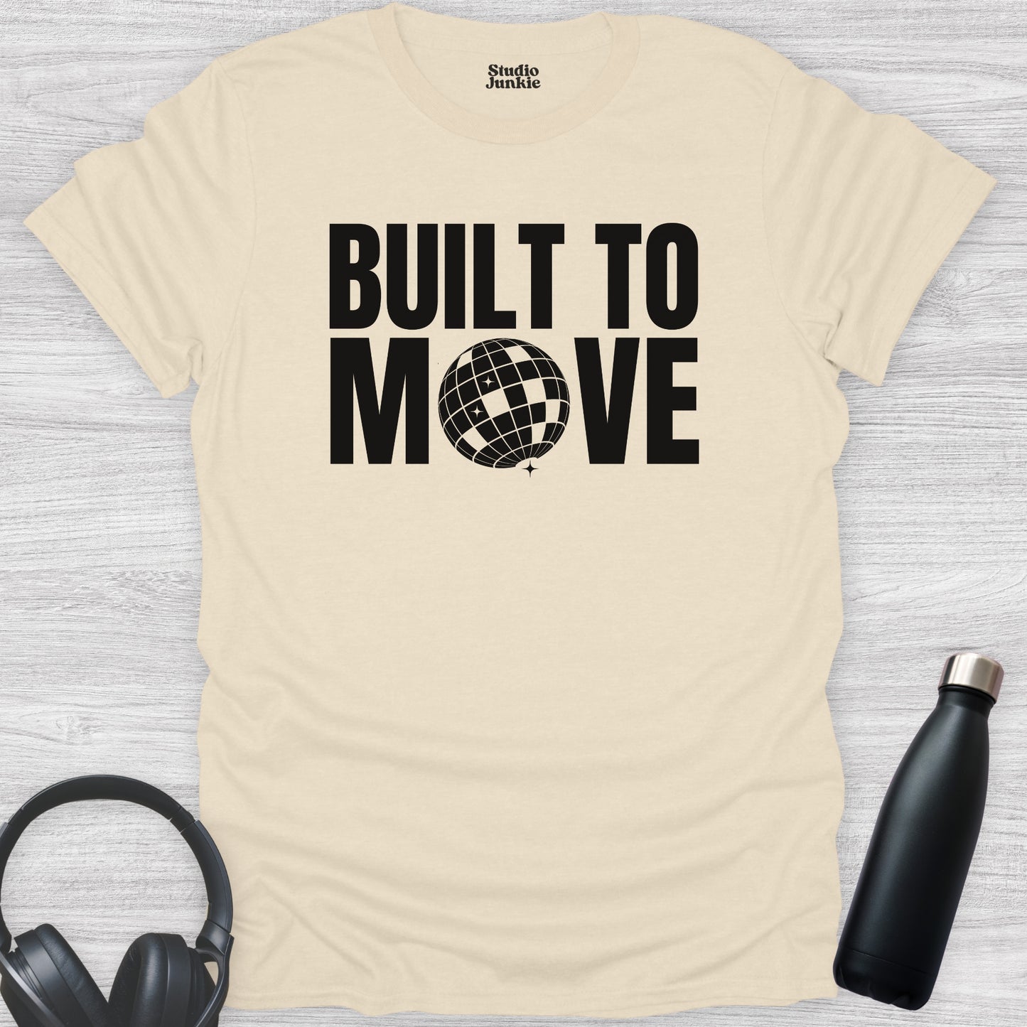 Built to Move Adult Dance T-Shirt in color Natural