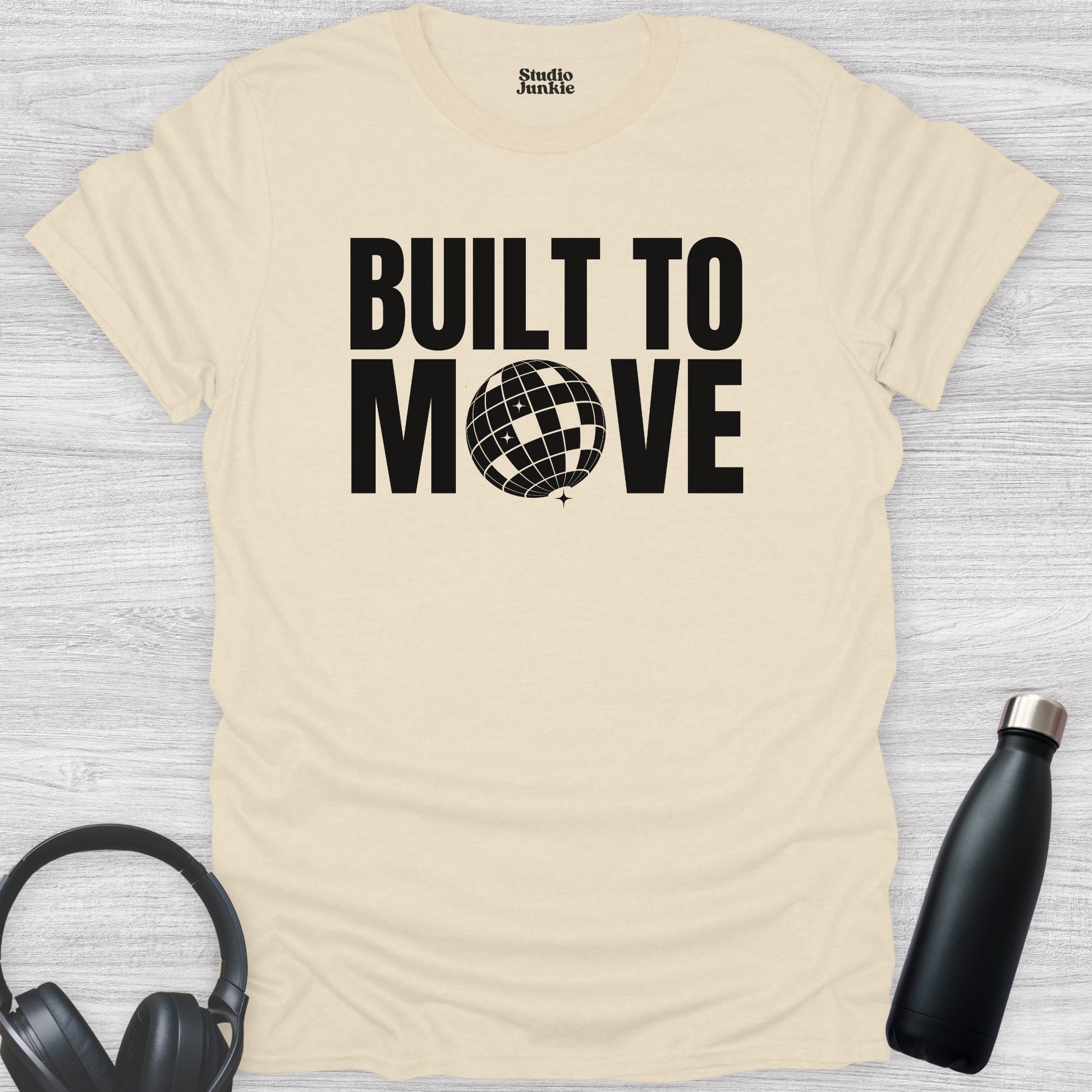 Built to Move Adult Dance T-Shirt in color Natural