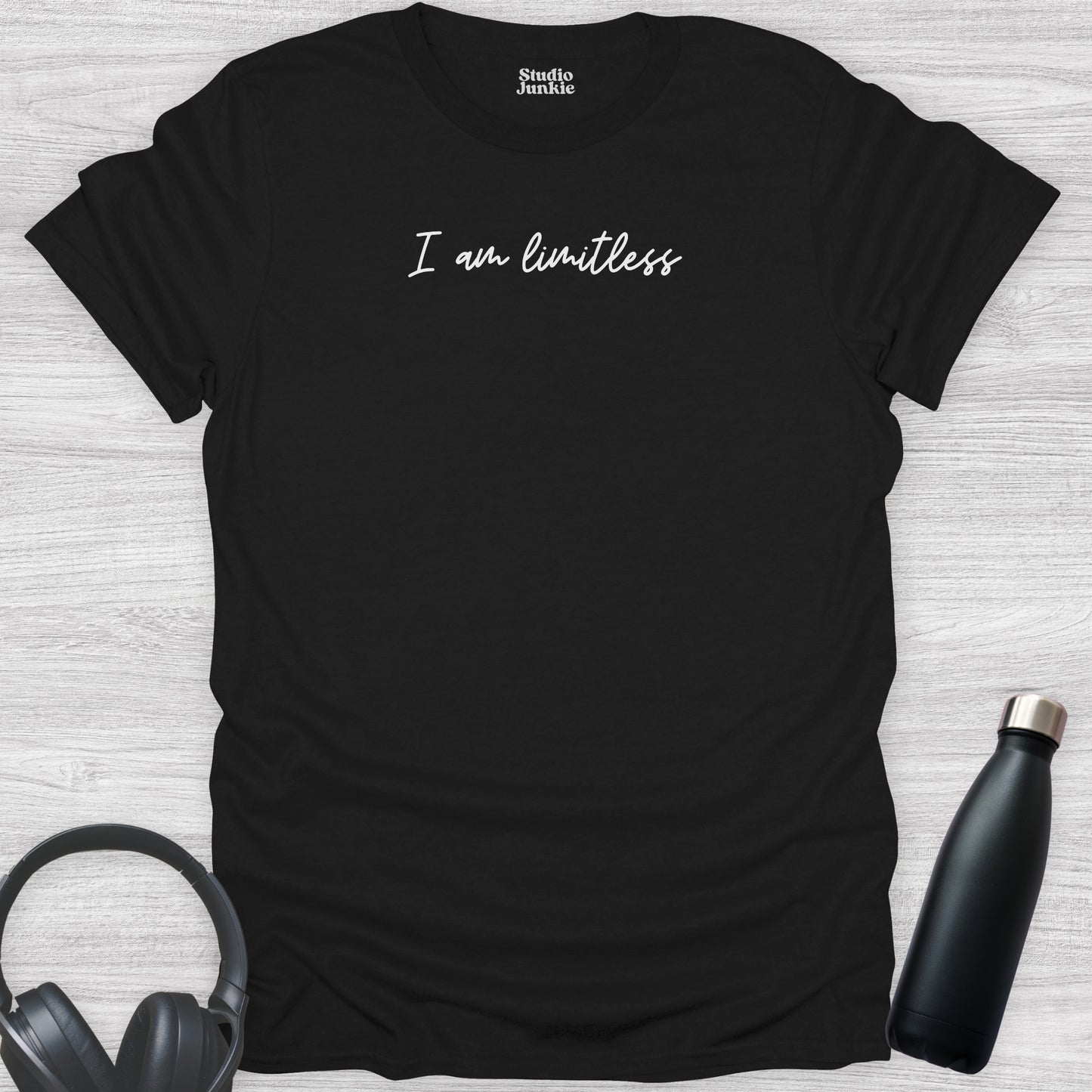I Am Limitless Adult T-Shirt in black