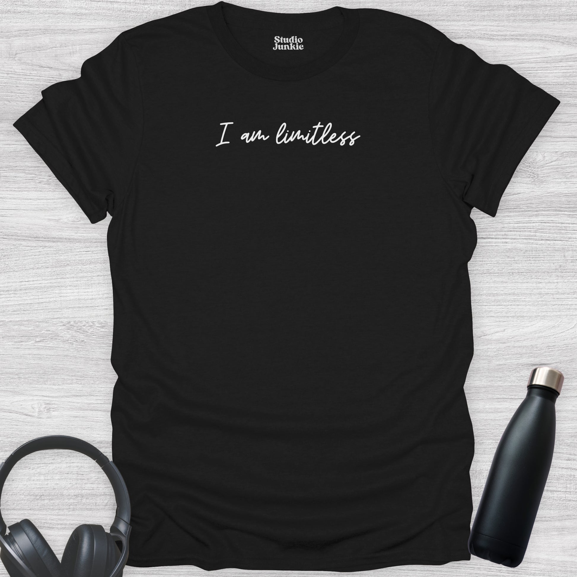 I Am Limitless Adult T-Shirt in black