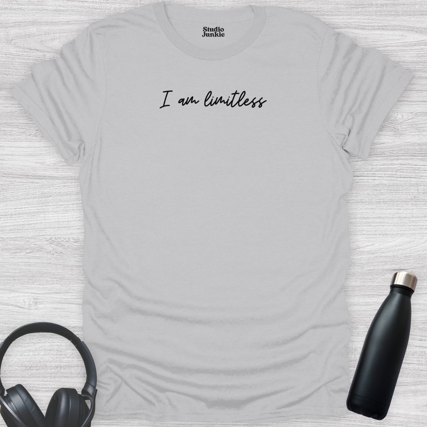 I Am Limitless Adult T-Shirt in ice grey