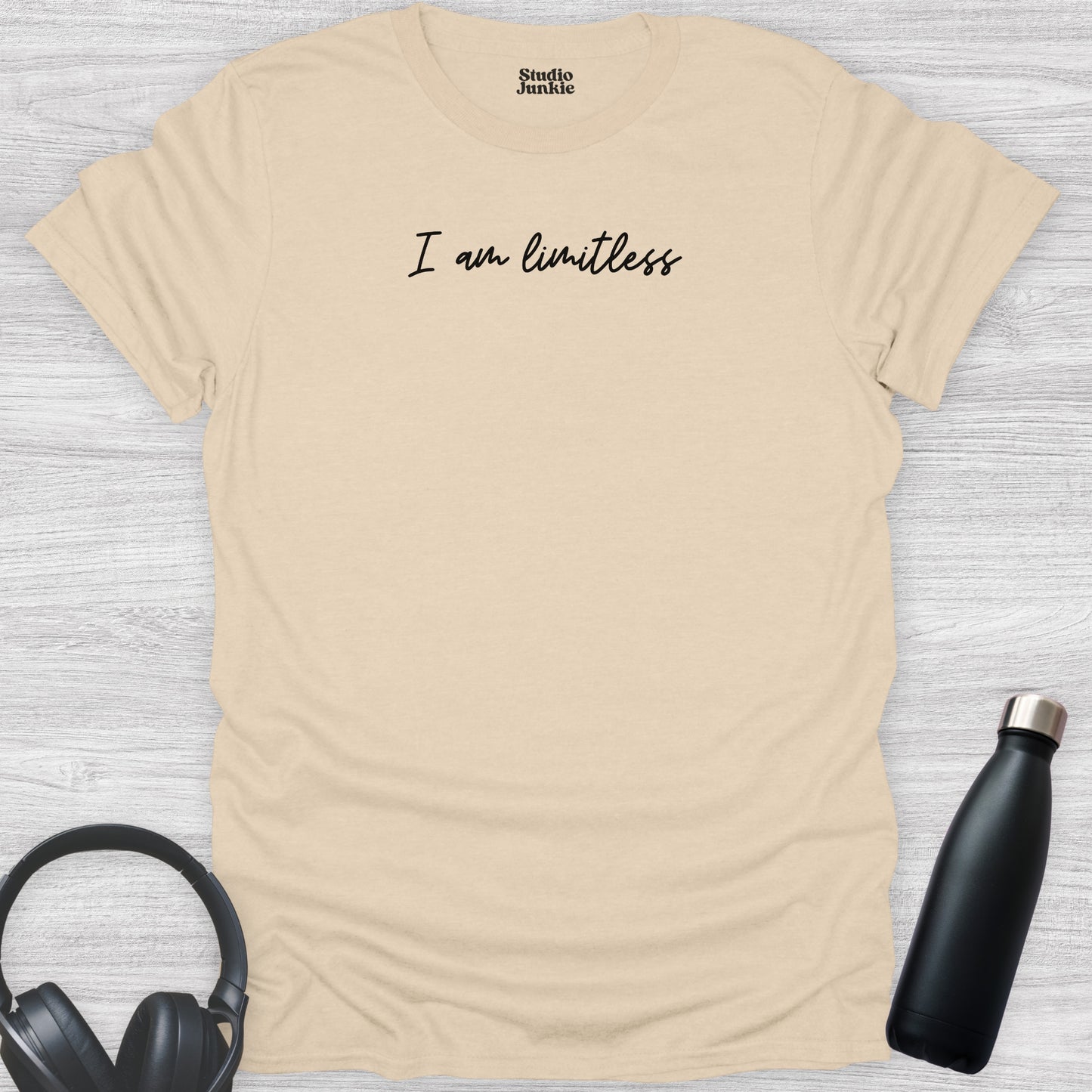 I Am Limitless Adult T-Shirt in sand