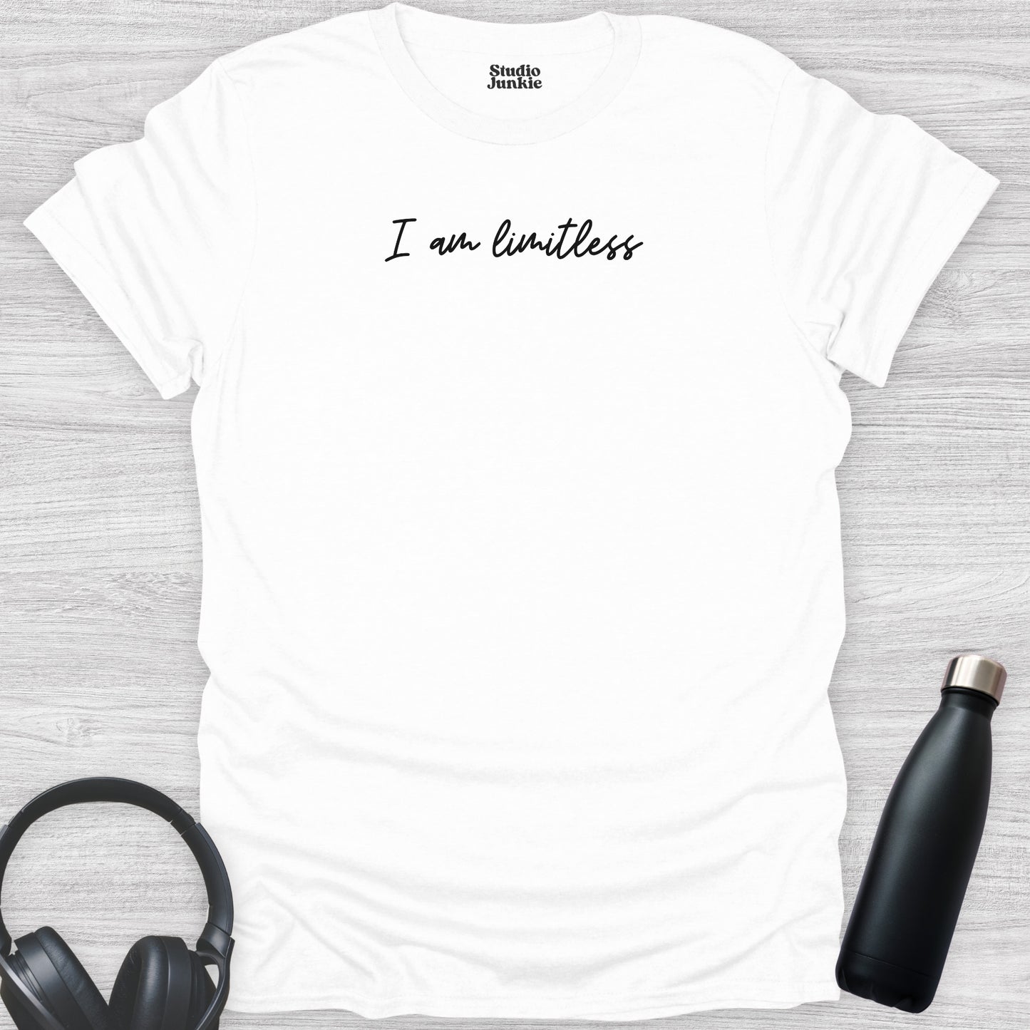 I Am Limitless Adult T-Shirt in white